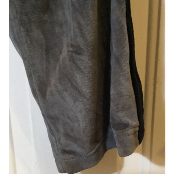 BIG & TALL King Size Velour Tracksuit Sweatsuit Set Black/Grey 2XLT GUC - Picture 10 of 11